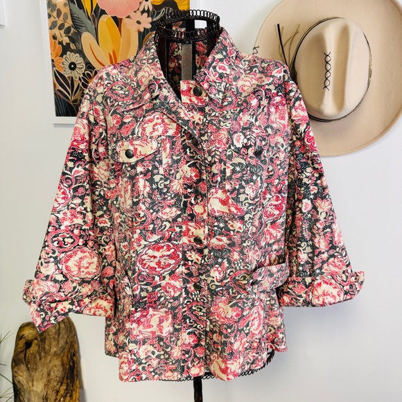 Christopher & Banks | Button Down Pattern Top | XL - Picture 1 of 8